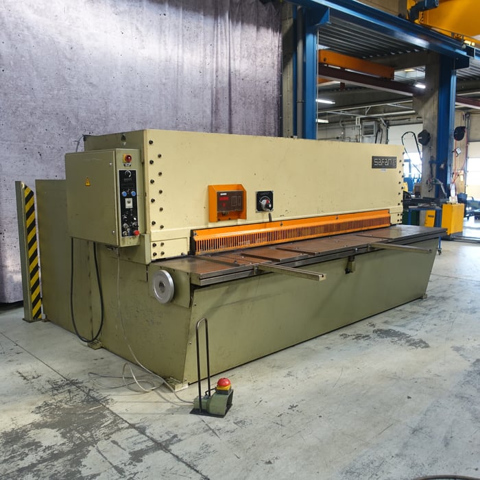 Used Safan HVS 310-15 hydr. shear - 3100 x 15 mm.